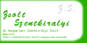 zsolt szentkiralyi business card